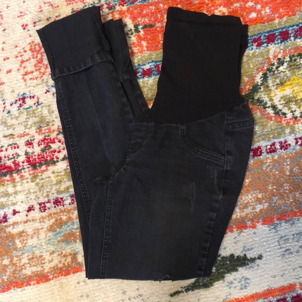 Maternity distressed jeans